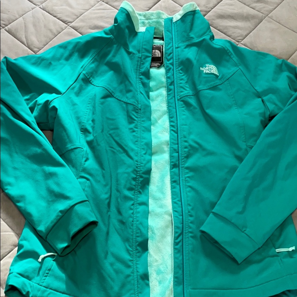 The North Face Soft Shell Fuzzy Zip Up, Size L